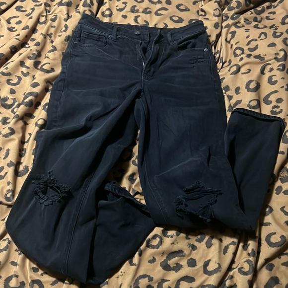 American eagle black jeans size 6 xlong - Picture 1 of 2